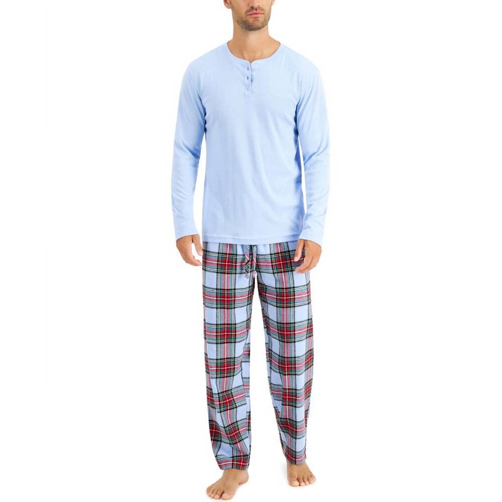 NEW FAMILY PJS men's matching mix it pajama set in oversized tartan